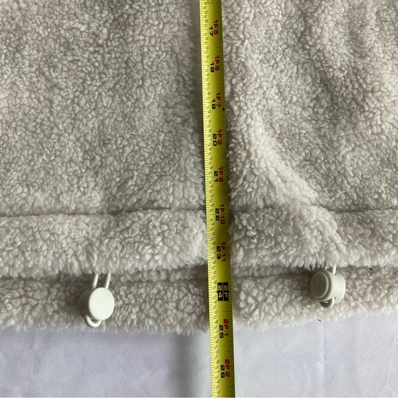 Lululemon Cinchable Fleece Zip-Up Teddy Outdoor Jacket White Opal Sz 10 LW3FBIS - Picture 10 of 11